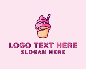 Shy - Ice Cream Cone logo design