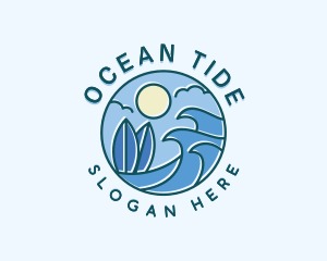 Tide - Surfing Ocean Waves logo design