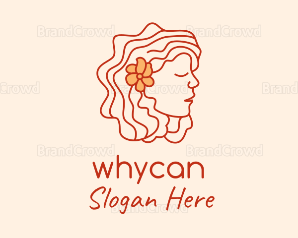 Beautiful Flower Lady Salon Logo