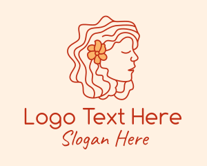 Hairstyling - Beautiful Flower Lady Salon logo design