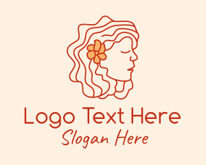 Beautiful Flower Lady Salon Logo