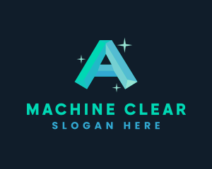 Clean - Shiny Gem Letter A logo design