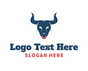 Food Chain - Wild Angry Bull logo design
