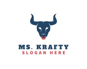 Butcher Shop - Wild Angry Bull logo design