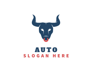 Market - Wild Angry Bull logo design