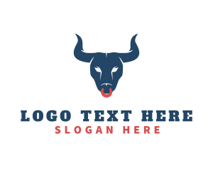 Trading - Wild Angry Bull logo design