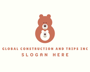 Cute Bear & Cub Logo