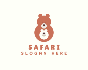 Toy Store - Cute Bear & Cub logo design