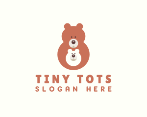 Babysitter - Cute Bear & Cub logo design