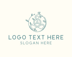 Meditation - Yoga Floral Spa logo design