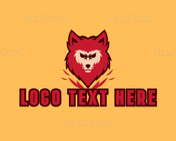 Angry Wolf Animal Logo
