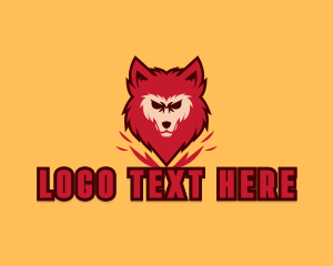Character - Angry Wolf Animal logo design