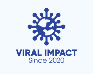 Infection - Blue Global Virus Pandemic logo design