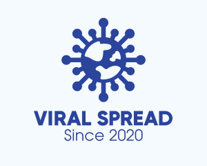 Infection - Blue Global Virus Pandemic logo design