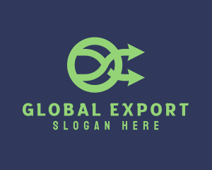 Export - Modern Arrow Direction logo design