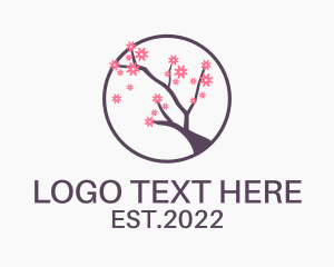 Botany - Sakura Flower Garden logo design