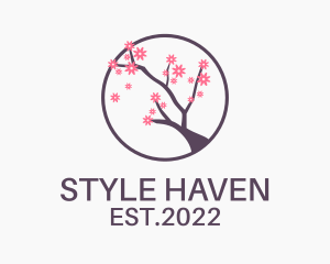 Cherry Blossom - Sakura Flower Garden logo design