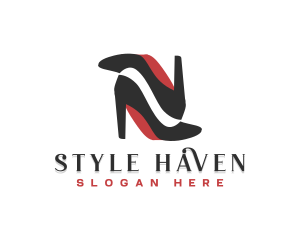 Shoe - Fashion Woman Stiletto logo design