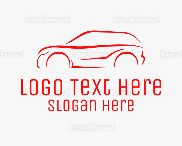 Red SUV Vehicle Logo