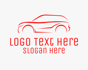 Auto Dealer - Red SUV Vehicle logo design