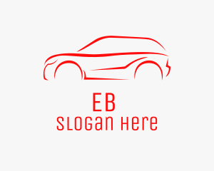 Automotive - Red SUV Vehicle logo design