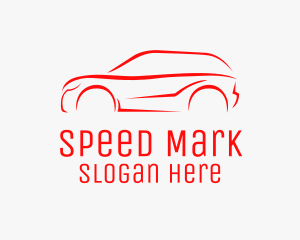 Red SUV Vehicle  logo design