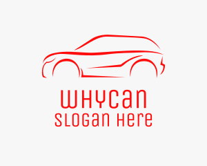 Car Care - Red SUV Vehicle logo design