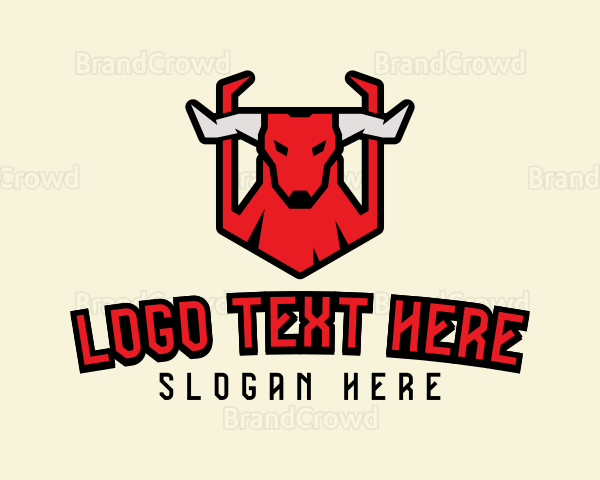 Angry Bull Horns Logo