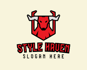 Angry Bull Horns Logo