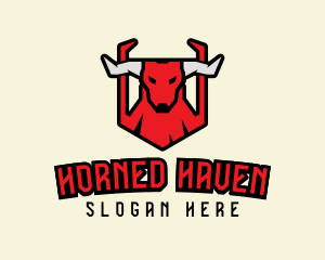 Angry Bull Horns logo design