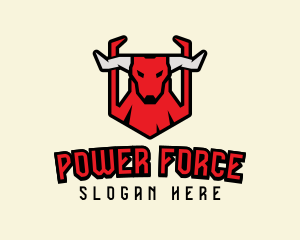 Aggressive - Angry Bull Horns logo design