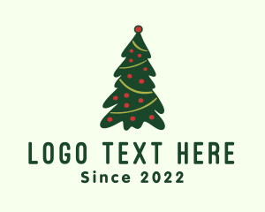 Festive Season - Decorative Pine Tree logo design