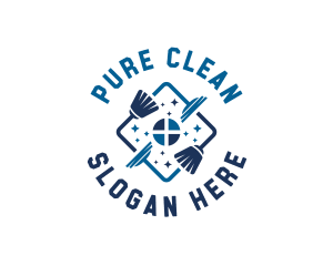 Janitor Cleaning Equipment logo design