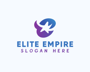 Modern Star Letter E logo design