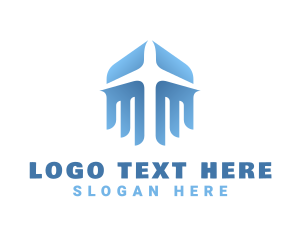 Blue Airplane Logistics logo design