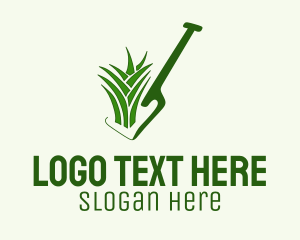 Lawn Grass Shovel  Logo