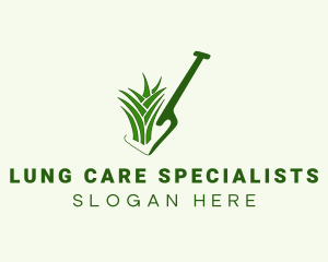 Lawn Grass Shovel  logo design