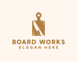 Board - Cutting Board Knife logo design