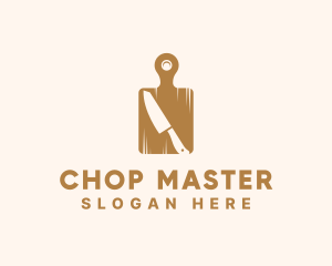 Chopping - Cutting Board Knife logo design