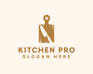 Cutting Board Knife logo design