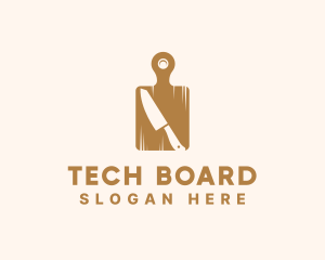 Cutting Board Knife logo design