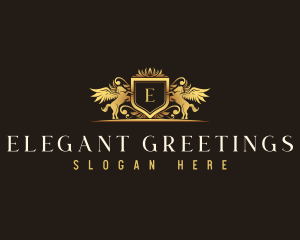 Luxury Pegasus Crest logo design