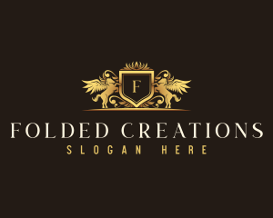 Luxury Pegasus Crest logo design