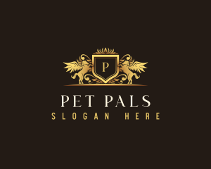 Luxury Pegasus Crest logo design