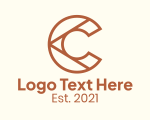 Carpenter - Brown Carpenter Letter C logo design