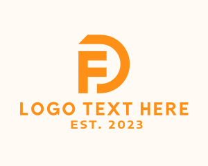 Text - Generic Letter FD Business logo design