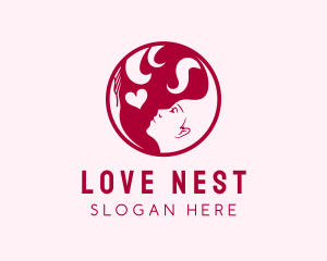 Romantic - Romantic Woman Heart logo design