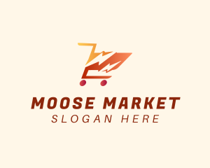 Grocery Market Cart logo design