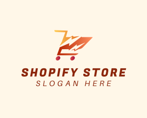 Grocery Market Cart logo design