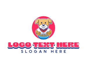 Dog Noodle Bowl logo design